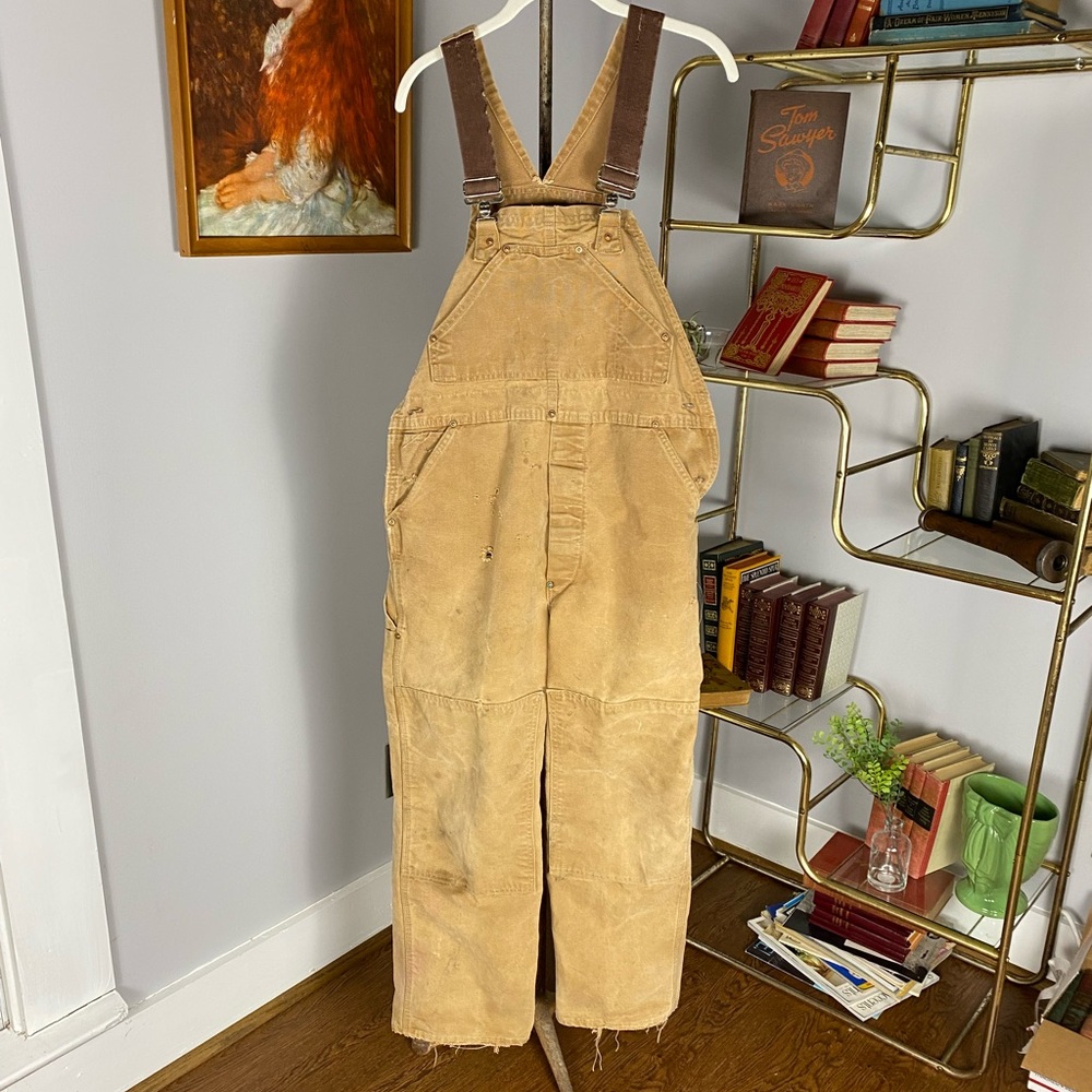 Vintage 70s Carhartt double knee overalls 34